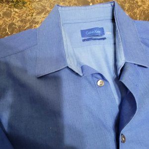 Calvin Klein Blue Button Front Shirt